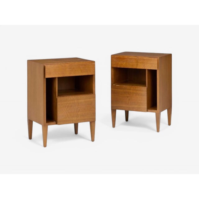 Gio Ponti, Singer & Sons, Mid-Century Modern, Rare Sculptural Nightstands, 1950s For Sale - Image 4 of 10