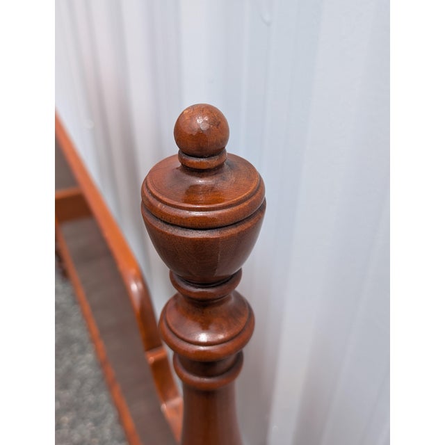 Traditional Vintage Whitney Traditional Solid Cherry Four Half Poster Full Size Bed Frame. For Sale - Image 3 of 12