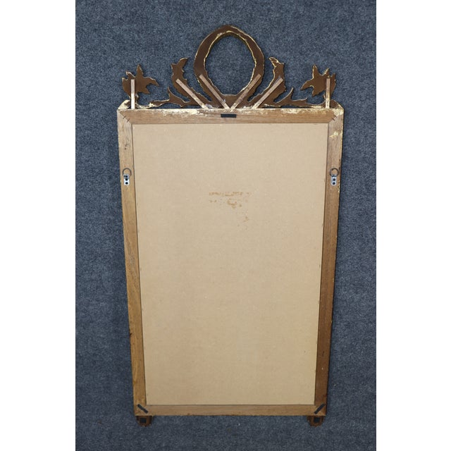 1980s Spectacular Carved Giltwood Italian Made French Louis XV Wall Mirror For Sale - Image 5 of 6