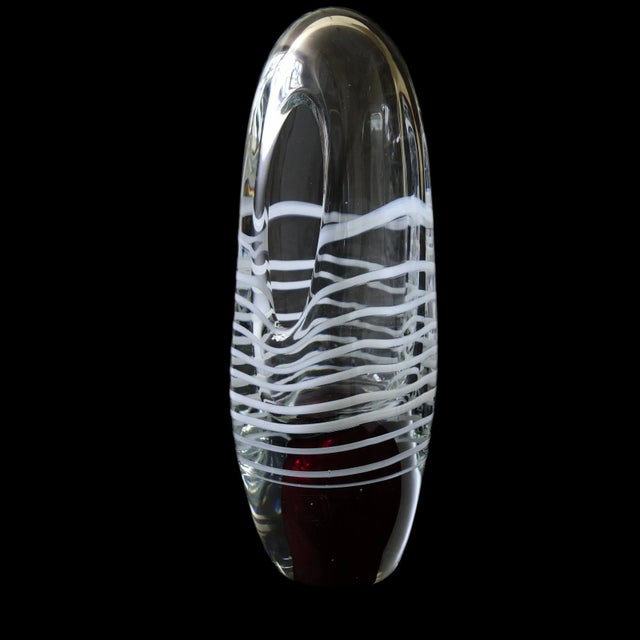 Vintage Handmade Vase by Adam J for JAB Glass For Sale - Image 4 of 7