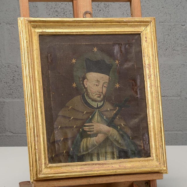 Italian Artist, Saint, Oil on Canvas, 18th Century For Sale - Image 3 of 9