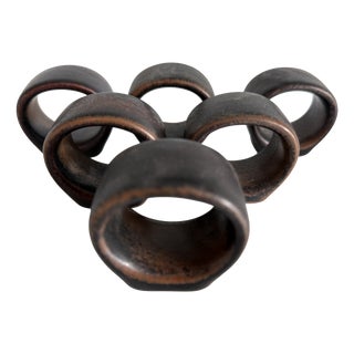 Ruska Napkin Ring by Ulla Procope for Arabia Finland, 1960s, Set of 6 For Sale