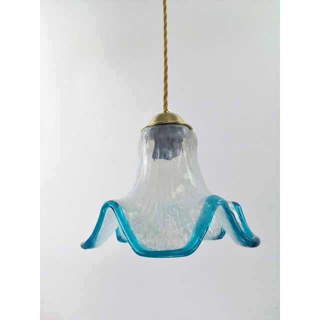Italian Hanging Lamp with Opal Glass Shade, 1950s For Sale - Image 4 of 9
