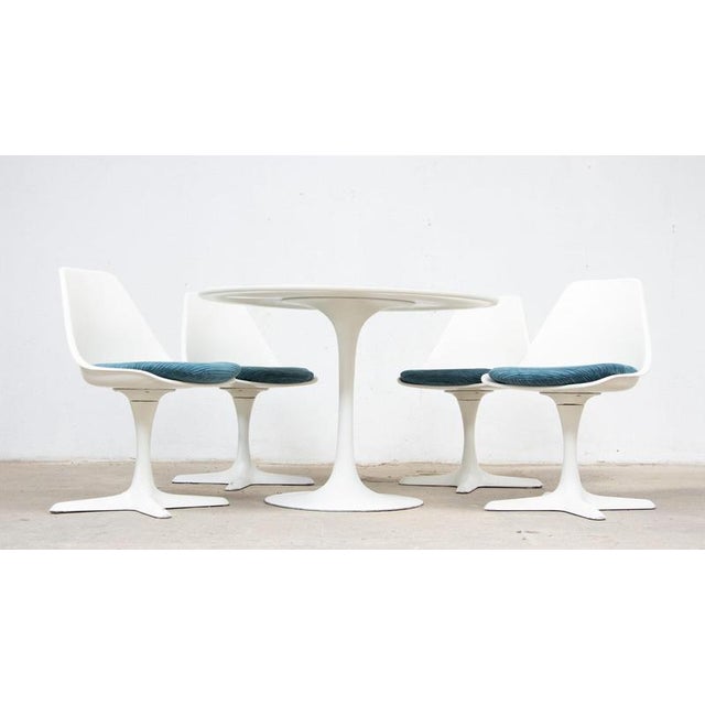 Tulip Table and Chairs by Maurice Burke for Arkana, Set of 5 For Sale - Image 6 of 10