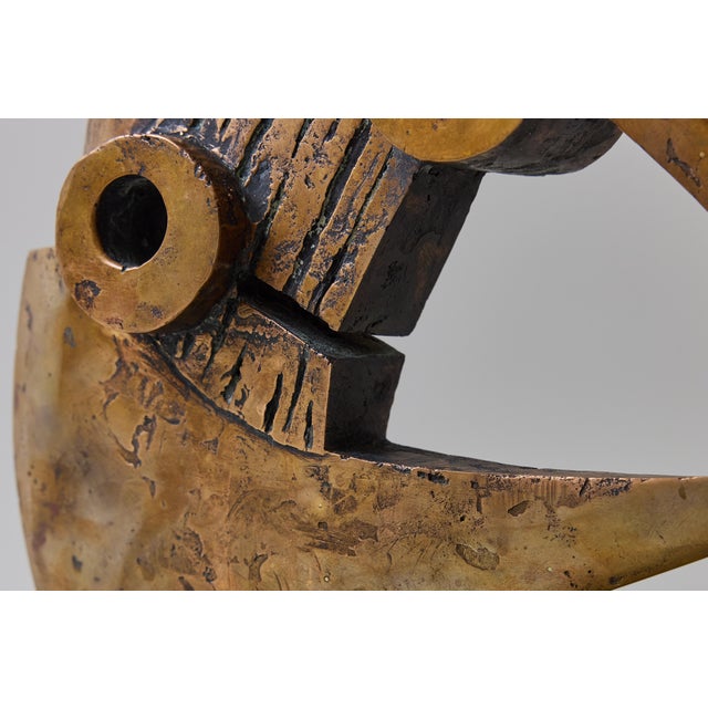 Giuseppe Pulvirenti, Abstract Sculpture, 1978, Bronze on Marble Base For Sale - Image 12 of 13