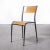 French Grey Tapered Leg School Dining Chair from Mullca, 1950s For Sale - Image 9 of 9
