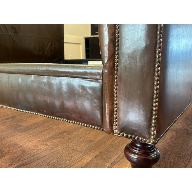 Ralph Lauren Home Jamaica Bed, Leather King For Sale - Image 10 of 17