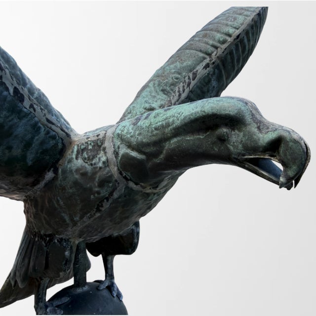 Turquoise 19th Century Copper Eagle Weathervane, 1885–1910 For Sale - Image 8 of 12