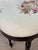 Brown Antique Traditional Mahogany Floral Needlepoint Oval Vanity Seat Stool For Sale - Image 8 of 10