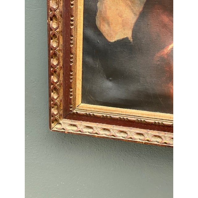 Vintage Original Nude Oil Portrait on Canvas For Sale - Image 9 of 12