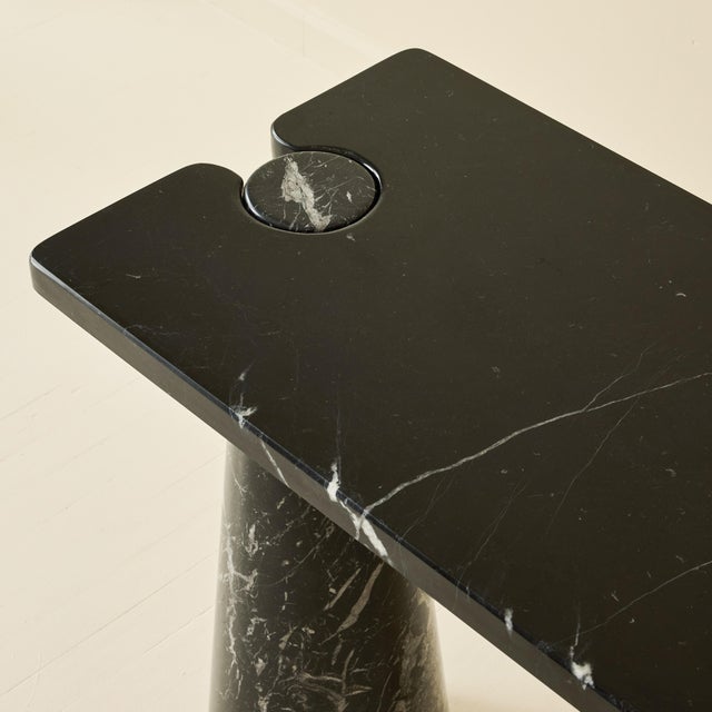 Angelo Mangiarotti "Eros" Black Marble Console Table, 1970s For Sale - Image 10 of 11
