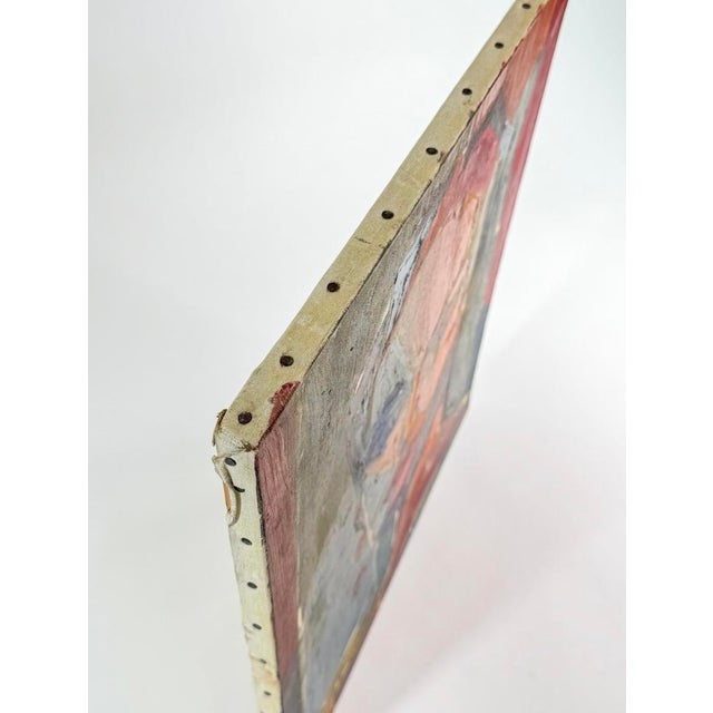 1980s 1980s French Abstract Painting of a Woman For Sale - Image 5 of 6