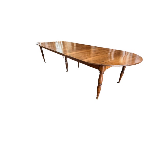 French Provincial Early 19th Century Louis XVI or Directoire Style French Provincial Extending Dining Table. For Sale - Image 3 of 9