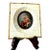Antique Italian Miniature Porcelain Plaque Hand-Painted Madonna and Child in Bone Frame For Sale