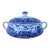 1940s English Blue & White “Old Castle” Covered Tureen by Barratts Staffordshire For Sale