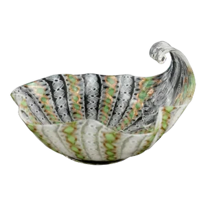 Vintage Salviati Latticino Ribbon Art Glass Dish