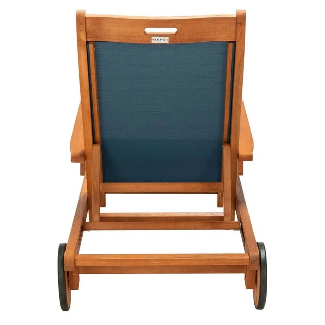 Brown Kamson Sunlounger - Natural/Navy For Sale - Image 8 of 10