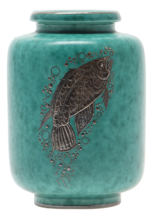 Model 1076 Argenta Vase by Wilhelm Kåge for Gustavsberg, Sweden, 1940s