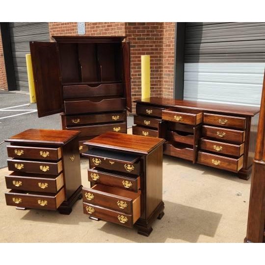 Wood Kincaid Complete King Bedroom Set For Sale - Image 7 of 8