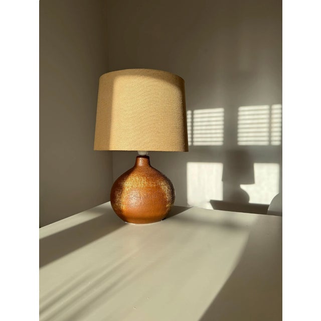 Large Handmade Stoneware Ceramic Table Lamps from Søholm Stentøj, Denmark, 1970s, Set of 2 For Sale - Image 4 of 11