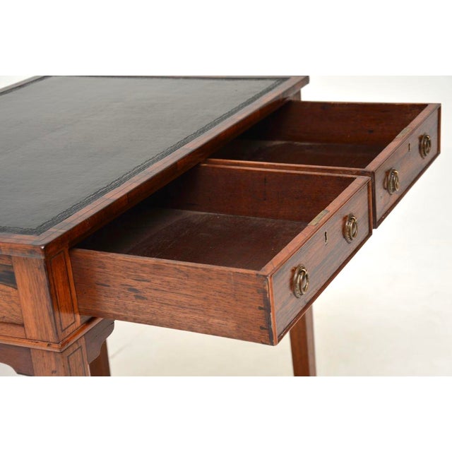 Antique Georgian Inlaid Writing Table, 1800s For Sale - Image 9 of 11