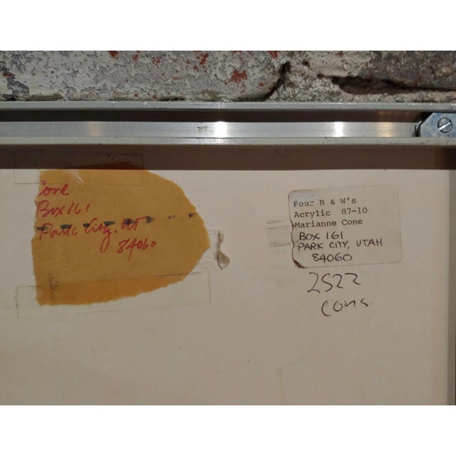 "Black & White Cows and Magpie Bird" Painting by Marianne Cone For Sale In Los Angeles - Image 6 of 9