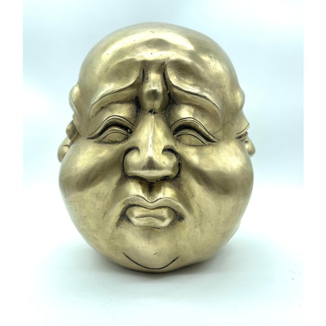 Bronze Statue of Four-Faced Buddha, 1980s For Sale - Image 10 of 15