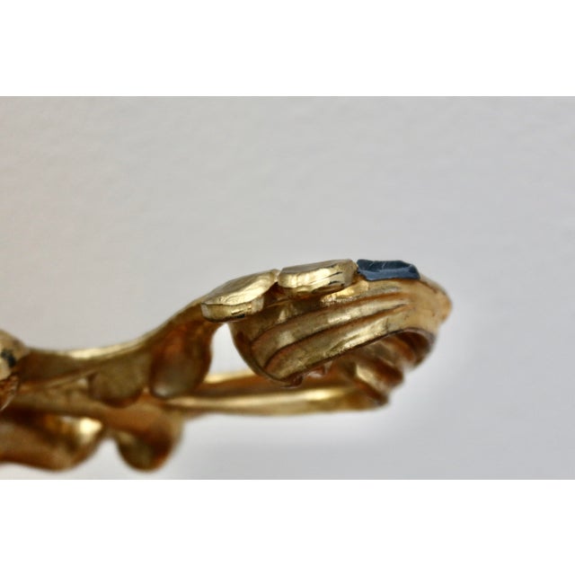 Gold Vintage Italian Giltwood Wall Ornament, Architectural Pediment, Acanthus Scroll & Shell Motif For Sale - Image 8 of 11