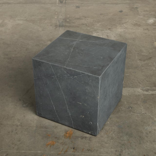 Restoration Hardware Marble Cube Occasional End Side Table For Sale In Los Angeles - Image 6 of 11