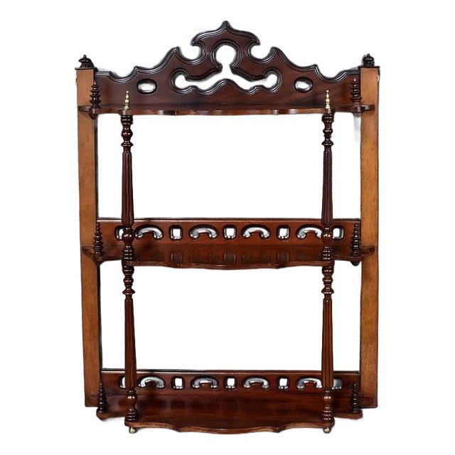 Louis-Philippe Mahogany Wall Shelf For Sale
