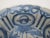 Antique Chinese Kraak ware porcelain bowl. Small Wanli style bowl or cup with scalloped rim showing a bird design in blue...