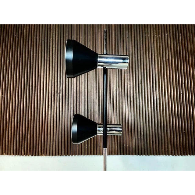 German Minimalist Chromed Floor Lamp with Adjustable Spotlights from Hustadt Leuchten, 1960s For Sale - Image 16 of 18