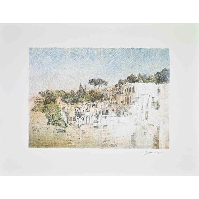 Lithograph realized by Sigfrido Oliva in 2001. Hand signed in pencil. Artist proof, not numbered. Very good condition....