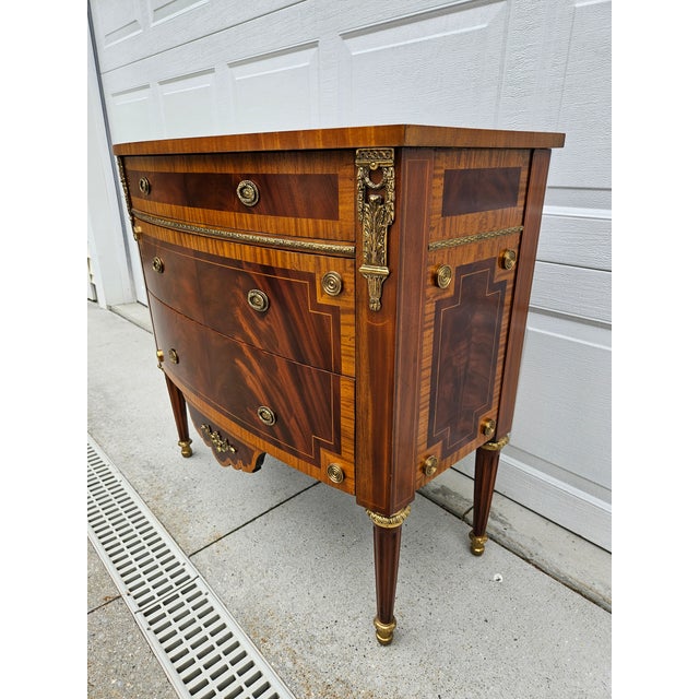 Maitland Smith Louis XVI Mahogany Chest of Drawers For Sale - Image 6 of 15