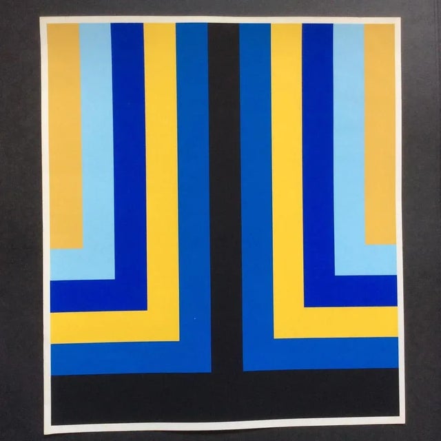 OP Art, Concrete Art, Screen Print, 1970s, in Very Good conditions. Designed 1970 to 1979