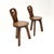 Mid-Century Modern Vintage Brutalist Side Chairs in Elm, 1950, Set of 2 For Sale - Image 3 of 10