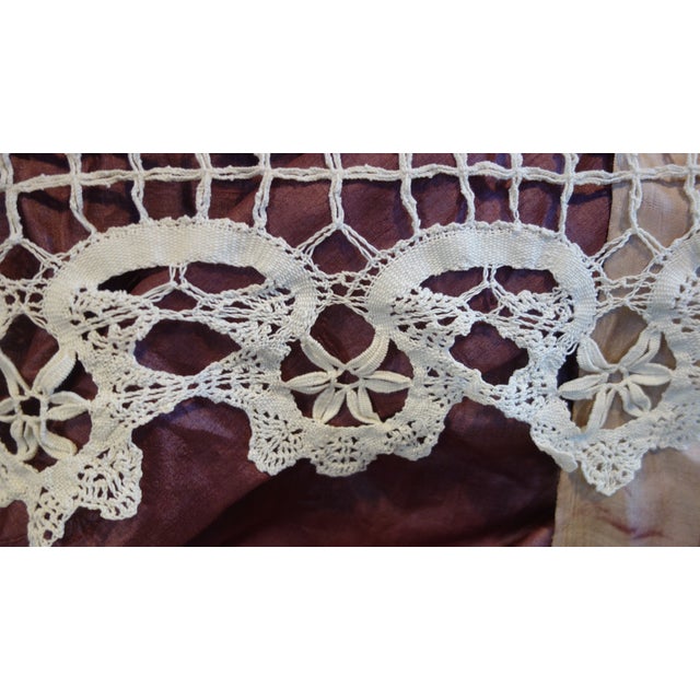 Antique Bobbin Lace Bed Throw For Sale - Image 14 of 18