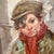 Mid 20th Century Portrait of Young City Newsboy in Winter Oil on Canvas Framed For Sale - Image 13 of 15