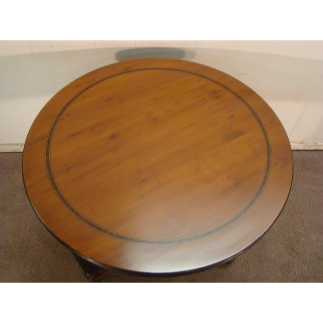 Empire Henkel Harris Solid Cherry Round Lamp Table For Sale - Image 6 of 9