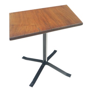 Modern Walnut Side Table For Sale