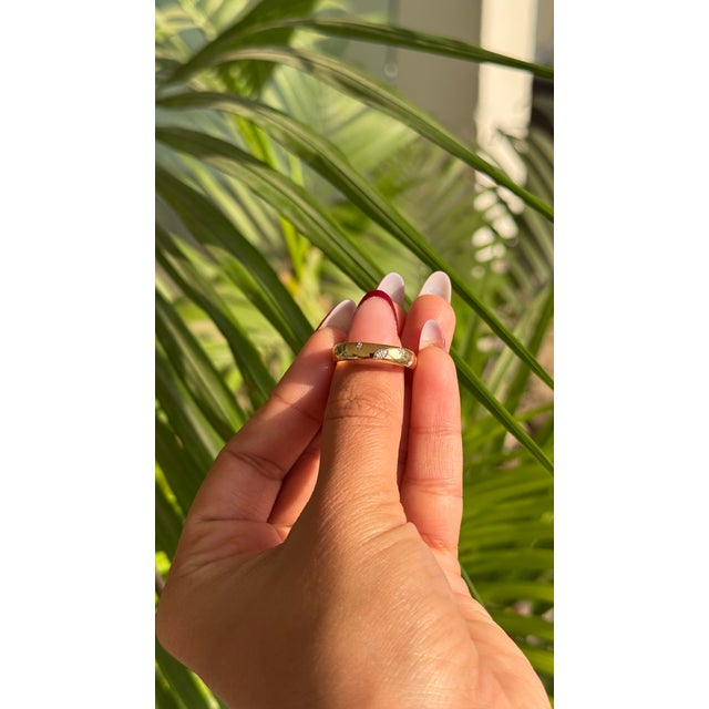 Diamond Studded Celestial Ring in 18kt Solid Yellow Gold Ring Size 4.5 For Sale In New York - Image 6 of 13