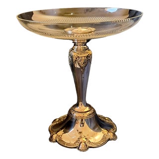Silver-Plated and Cut Glass Tazza from WMF, 1910-1924 For Sale