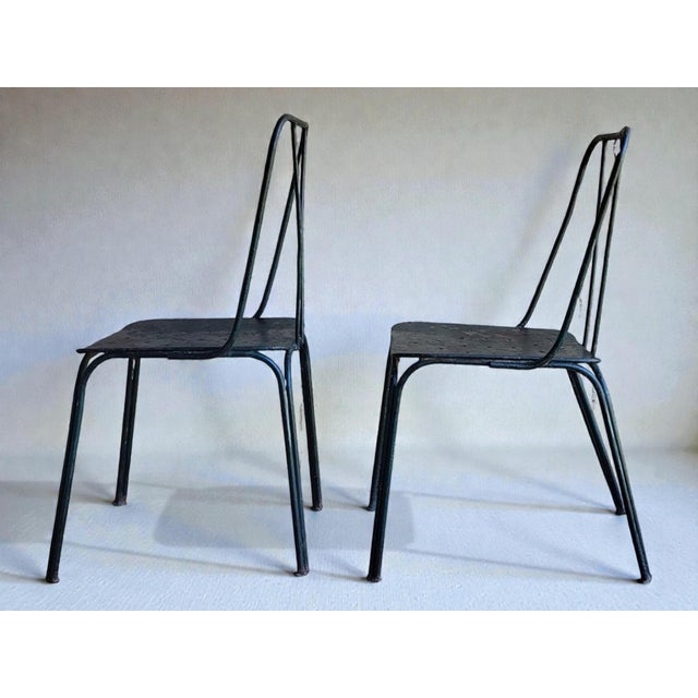 1950s Vintage Garden Chairs from the Parc Et Jardin De Paris, 1950s, Set of 4 For Sale - Image 5 of 13