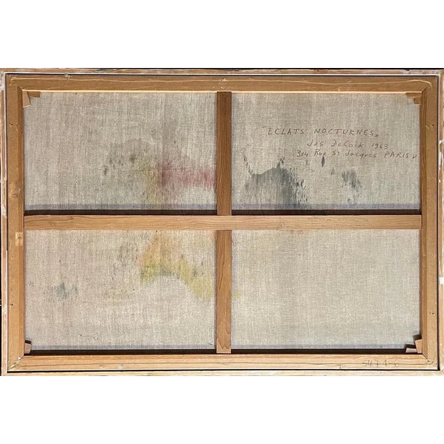 Jos De Cock, Night's Glimmer, Oil on Canvas, 1963 For Sale - Image 14 of 15