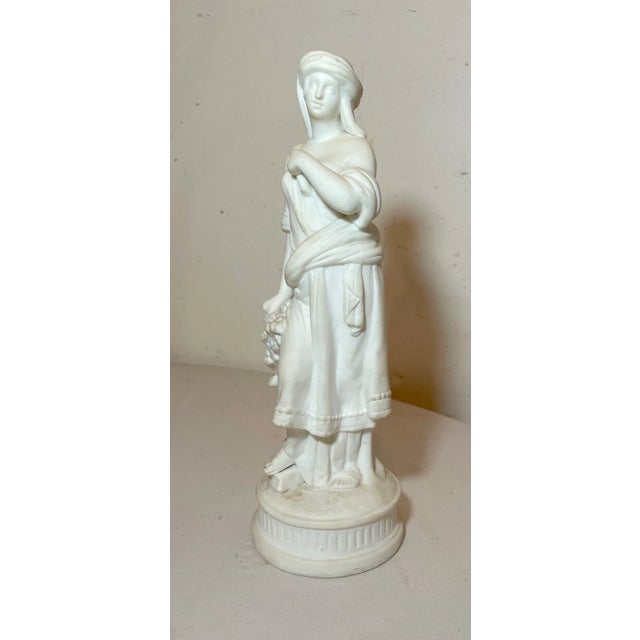 Figurative Antique 19th Century Parian Porcelain Lady European Figural Statue Figure Woman For Sale - Image 3 of 12