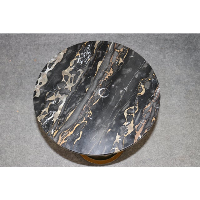 19th Century Pair Art Nouveau Bronze and Marble Top End Tables by Ferville Suan For Sale - Image 9 of 17