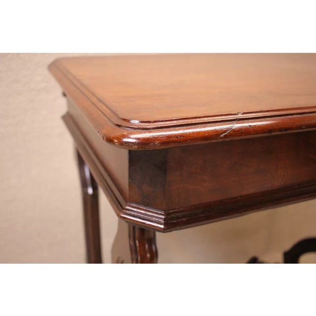 19th Century 19th Century Victorian Walnut Hallway Table Sofa Table For Sale - Image 5 of 12