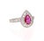 Contemporary Roshe Jewels Ruby Ring With Diamonds in 18 Karat White Gold, Size 7 For Sale - Image 3 of 10