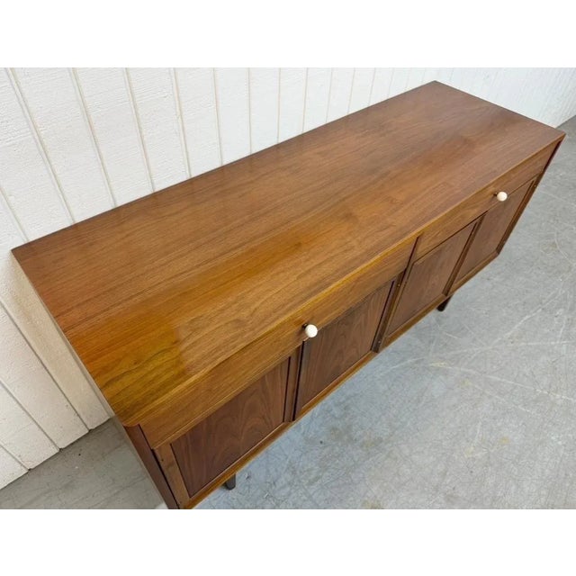 Kipp Stewart Mid-Century Modern Drexel Declaration Walnut Sideboard For Sale - Image 4 of 11