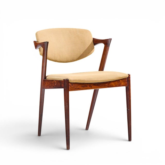 Kai Kristiansen Kai Kristiansen Model 42 Mid Century Danish Rosewood Z Chairs - Set of 4 For Sale - Image 4 of 10